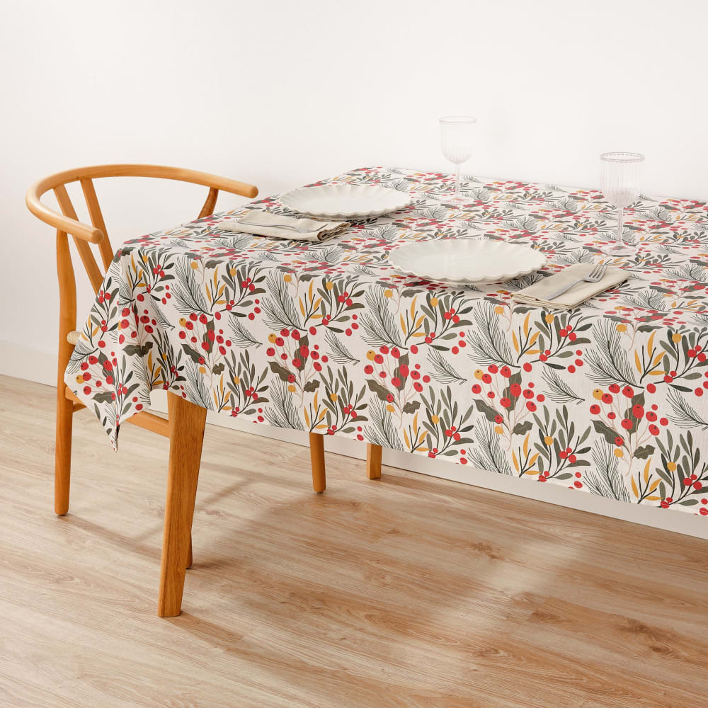 Nappe de noël antitache en coton multicolore 250x140 cm - Maisons du Monde