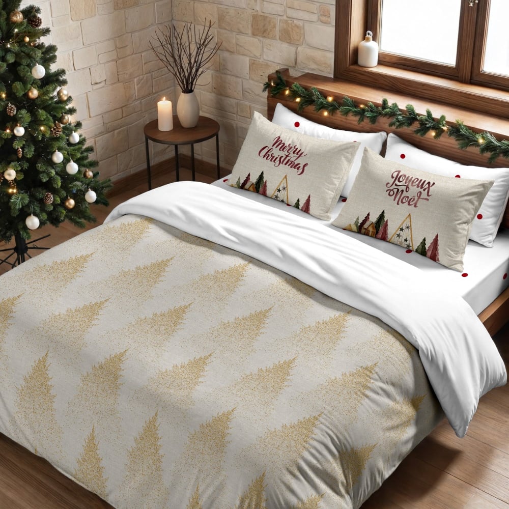 Funda nórdica navidad poliéster multicolor 150/160(240x220 cm)