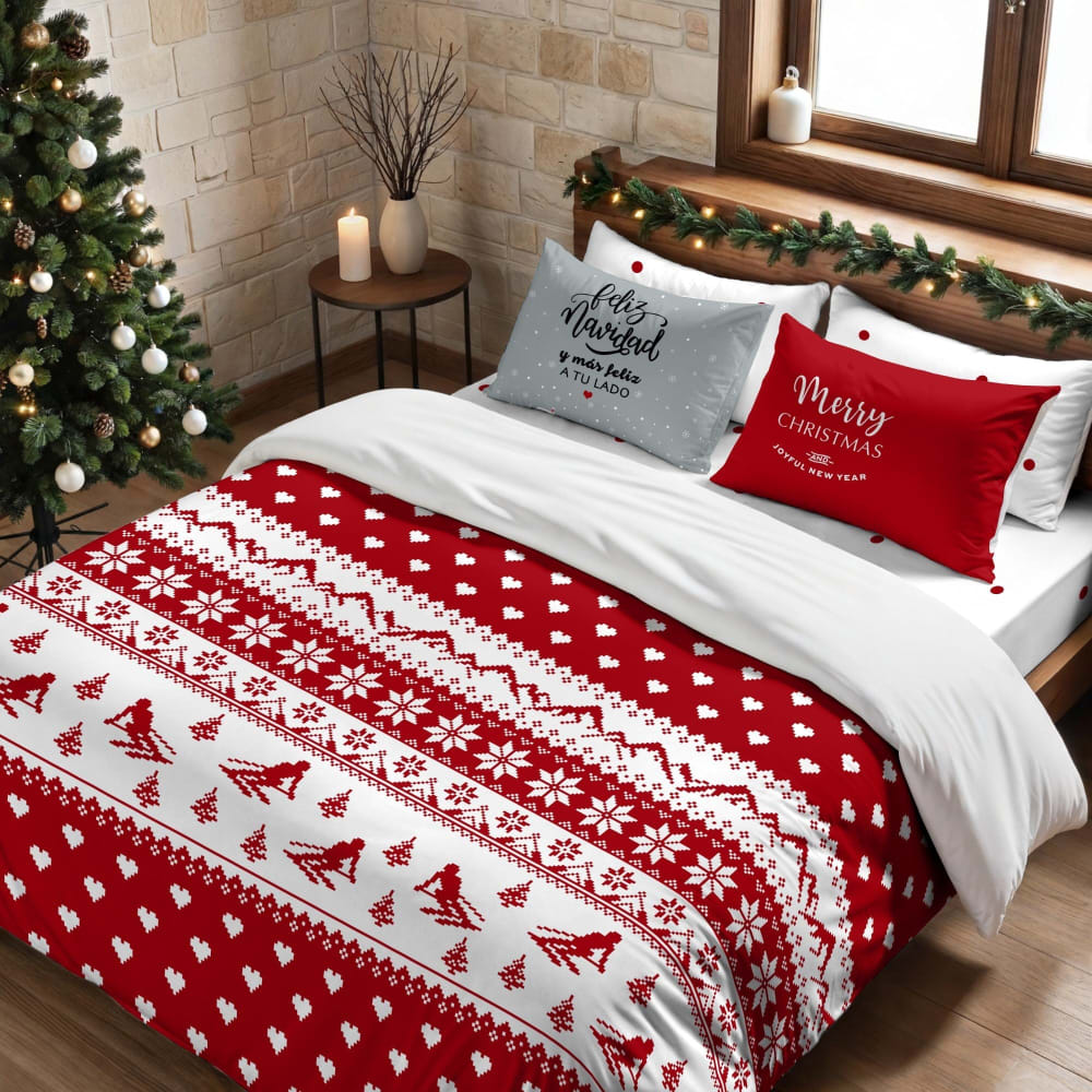 Funda nórdica navidad poliéster multicolor 150 (240x220 cm)