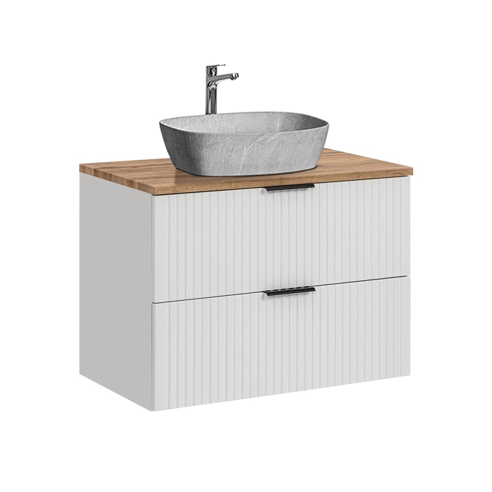 Meuble vasque effet pierre