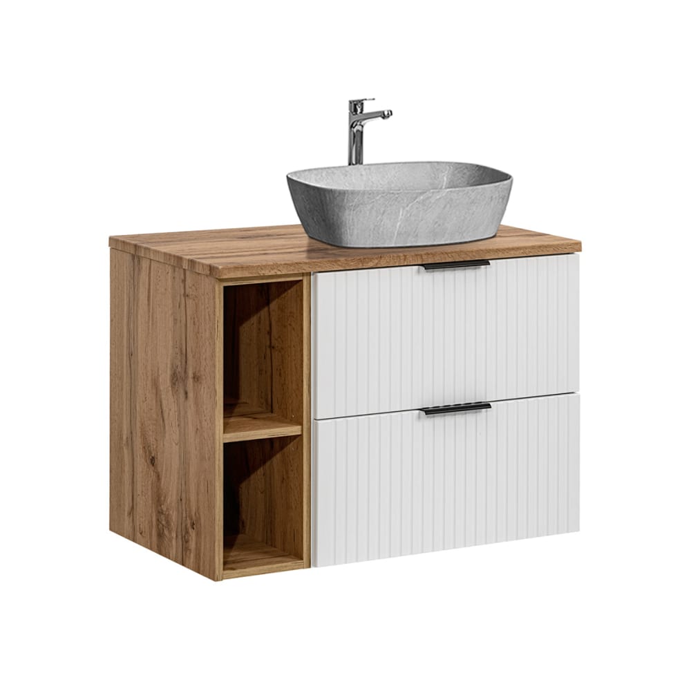 Meuble vasque effet pierre