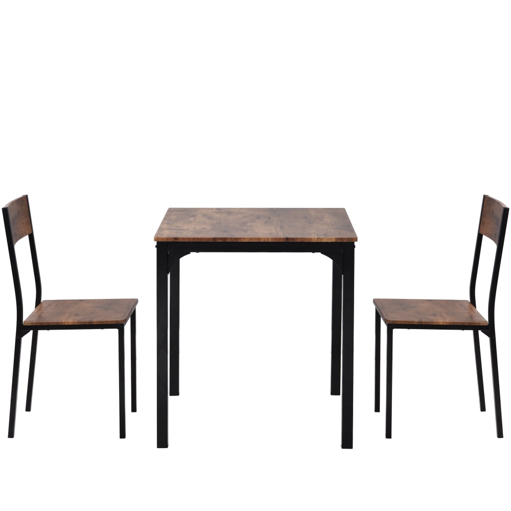 Ensemble table et 2 chaises de indus marron vintage - Maisons du Monde