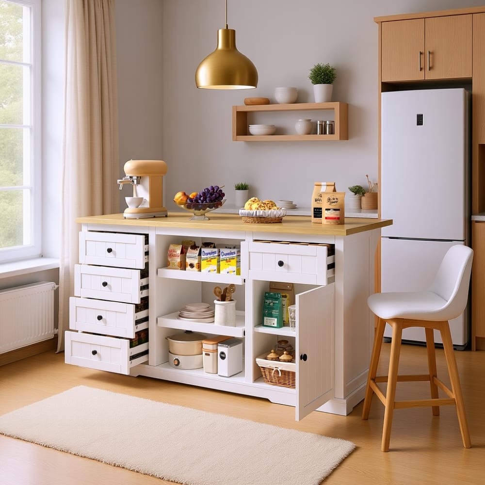 Esstisch in Weiß und Holz Moderne Eleganz - Maisons Du Monde