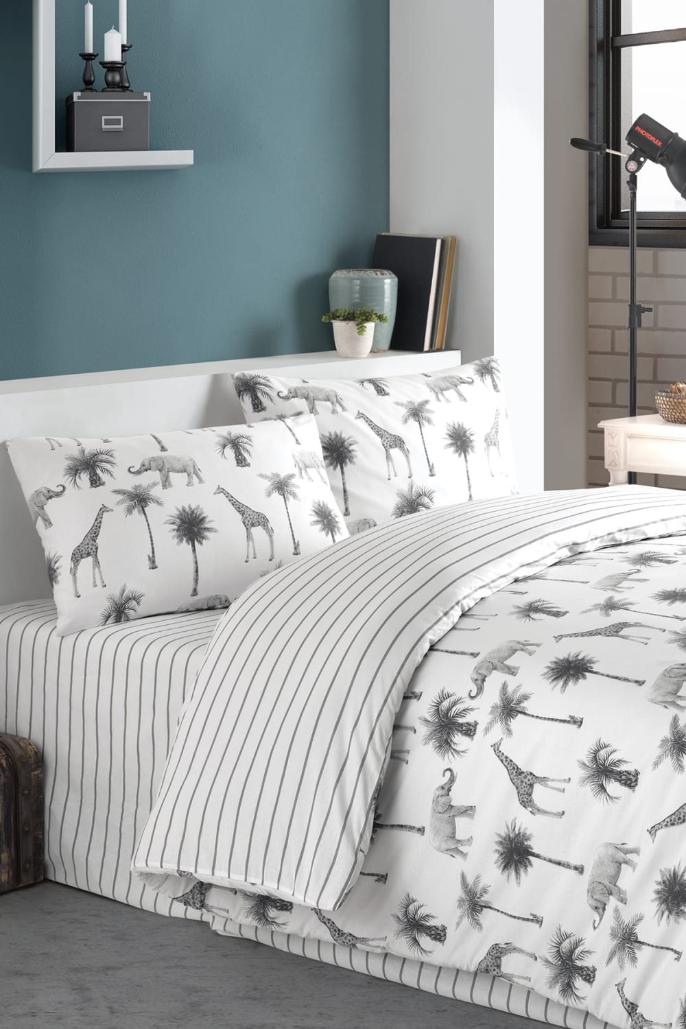 Parure de lit  2 personnes  200x200 cm coton imprimé