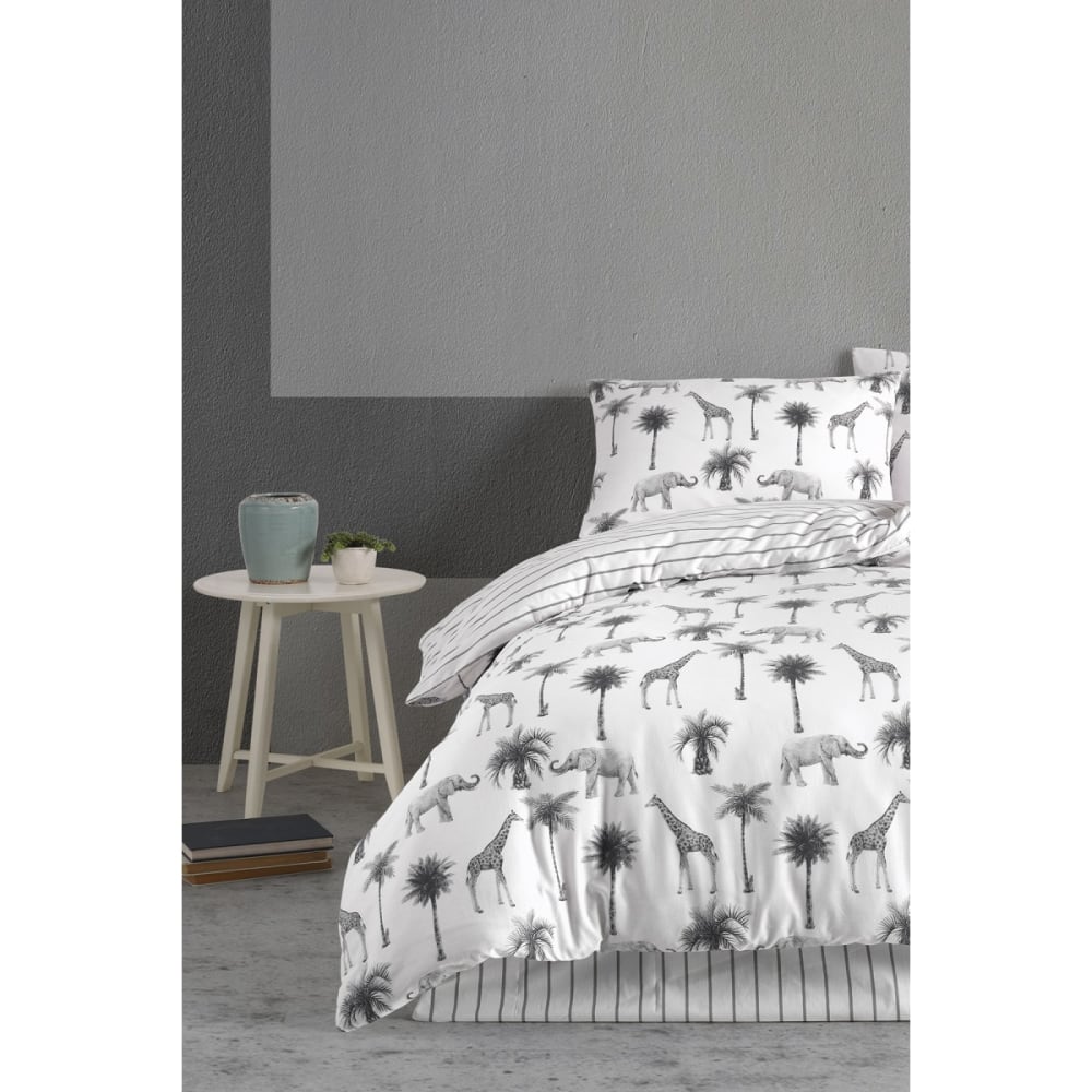 Parure de lit  2 personnes  200x200 cm coton imprimé - Maisons du Monde