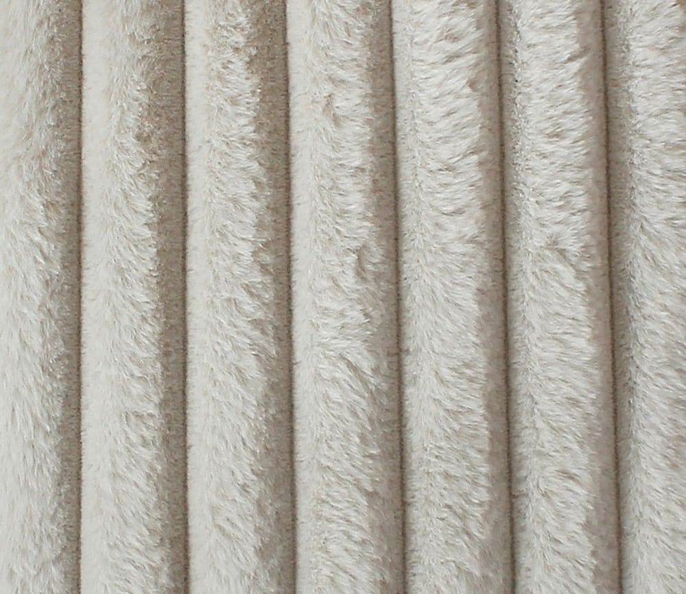 Coussin sela imitiation fourrure côtélée 40 x 40 cm beige — vue 4
