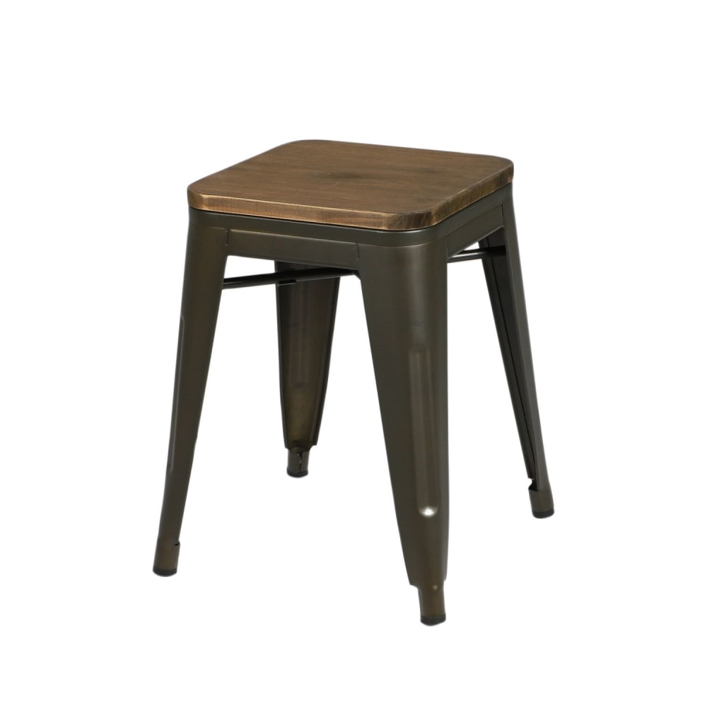 Tabouret en bois et métal design vintage liv gris foncé Tabouret en bois et métal design vintage liv gris foncé