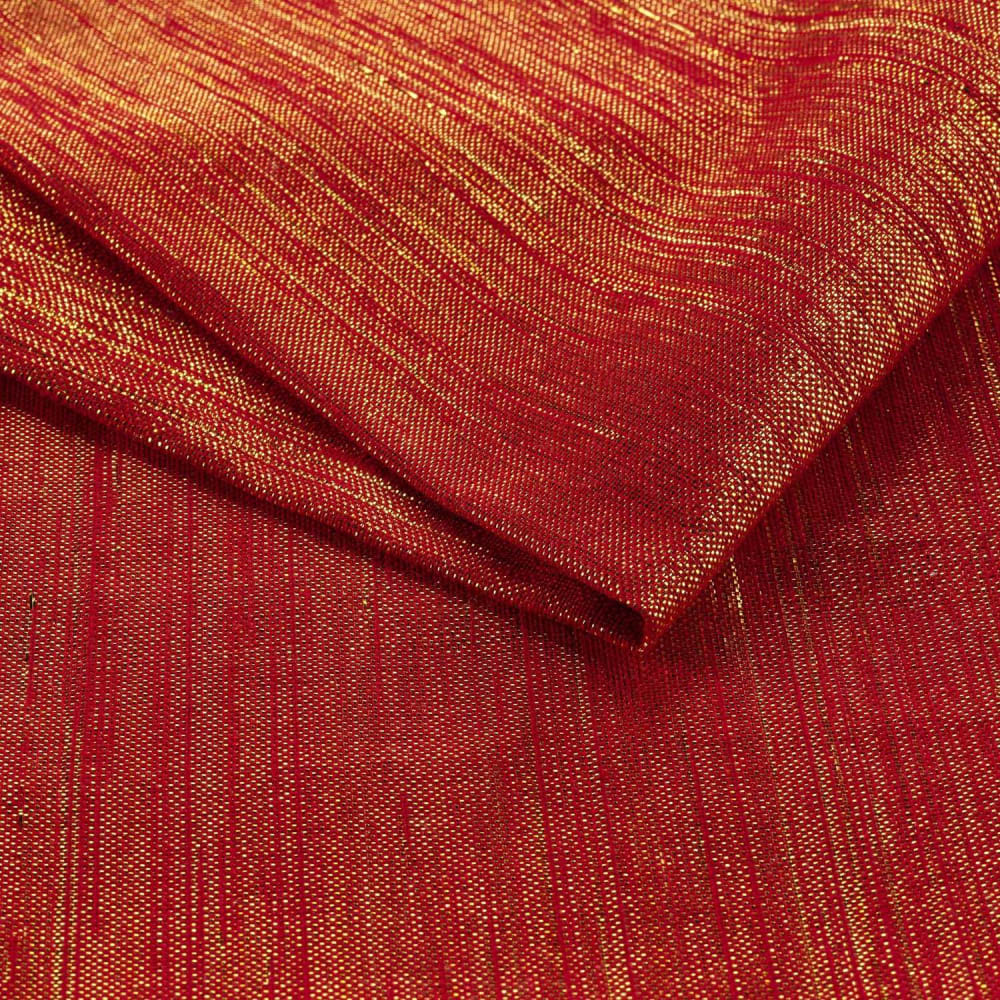 Lot de 3 serviettes fils métallisés 40 x 40 cm rouge et or - Maisons du Monde