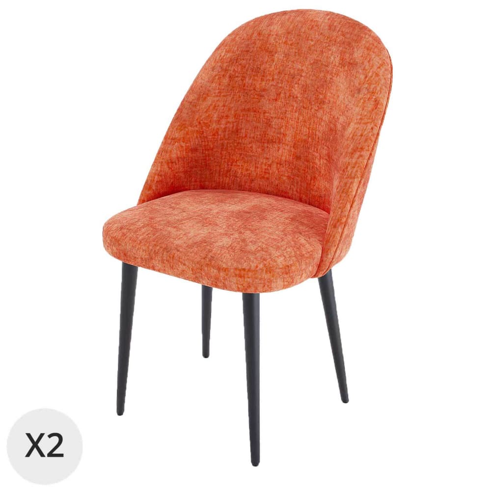 Lot de 2 chaises en velours