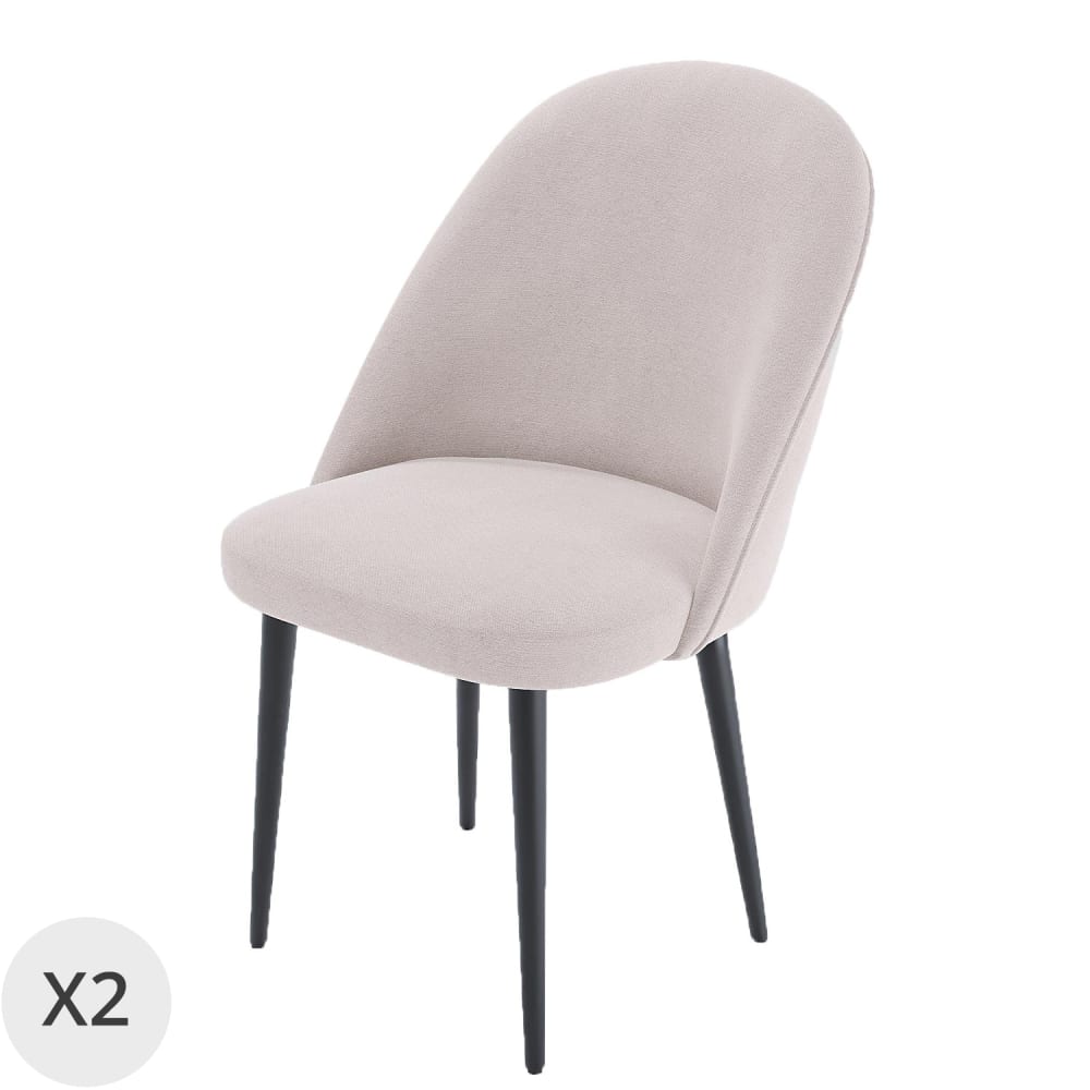 Lot de 2 chaises tissu