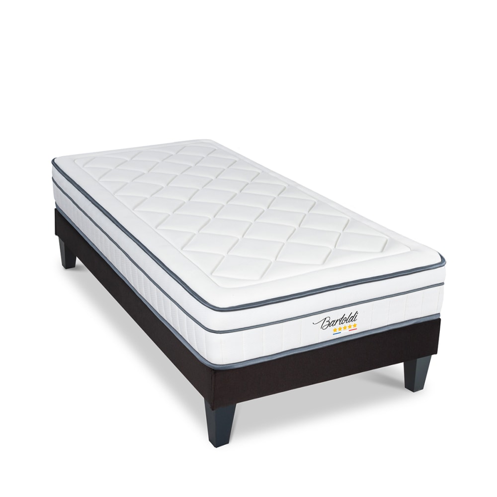 Ensemble matelas sommier bois 90x190