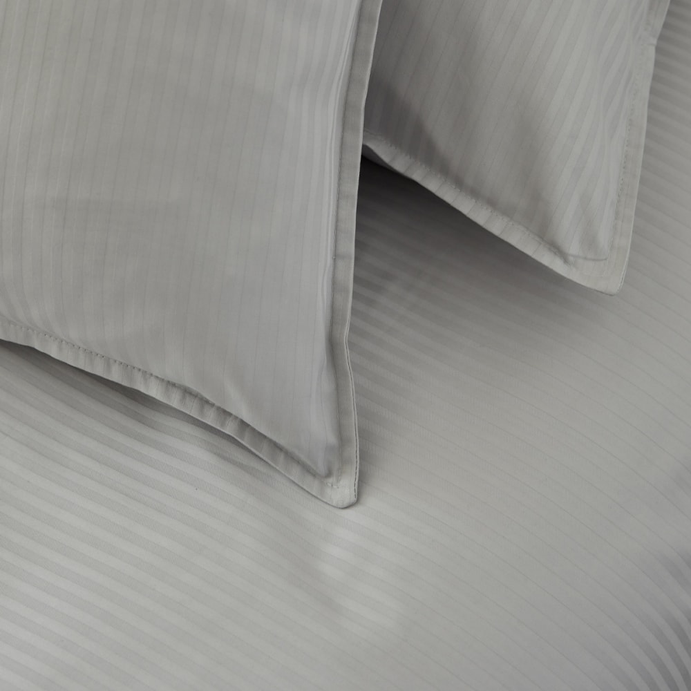 Housse de couette en satin de coton gris 200x200 — vue 4
