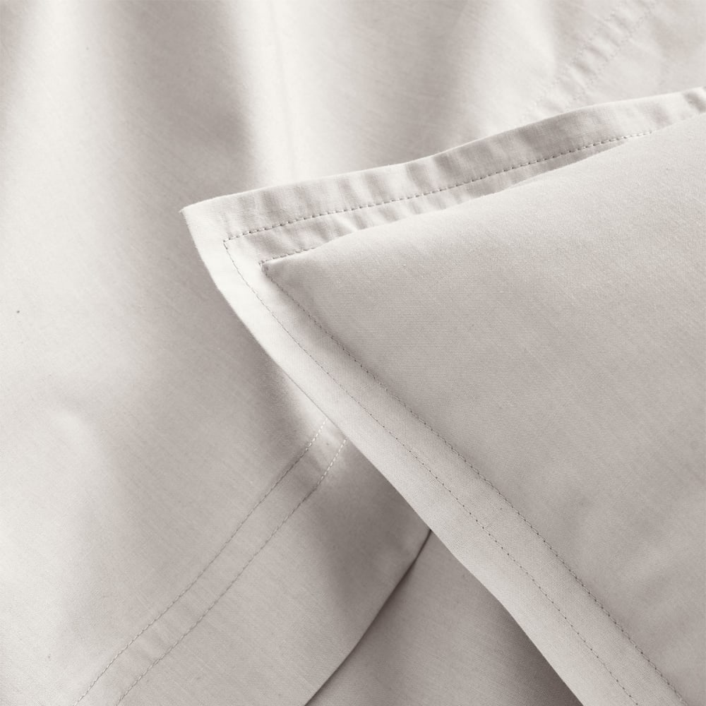 Parure de lit en percale de coton gris perle 260x240 — vue 4