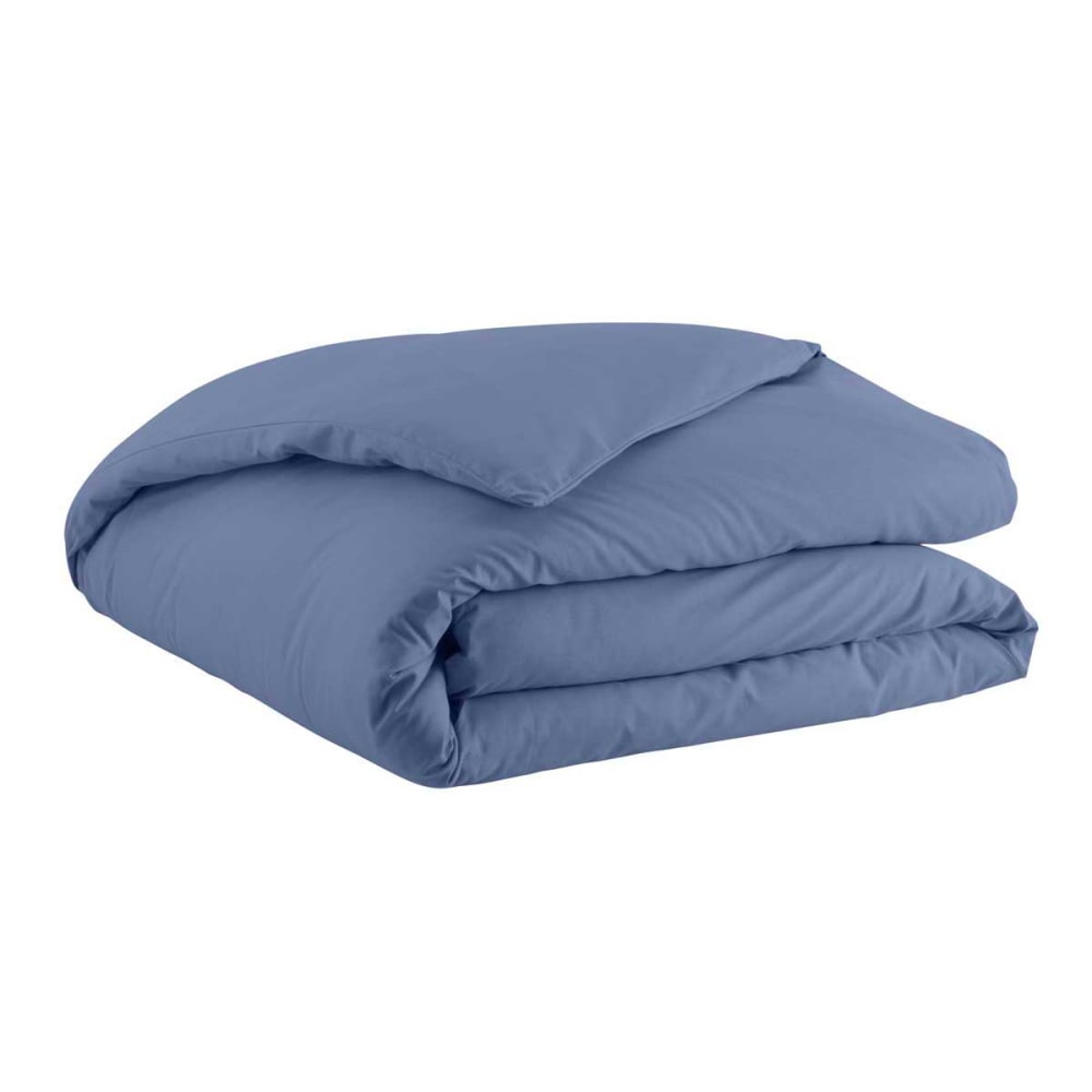 Parure de lit en coton bleu denim 260x240 Made in France - Maisons du Monde