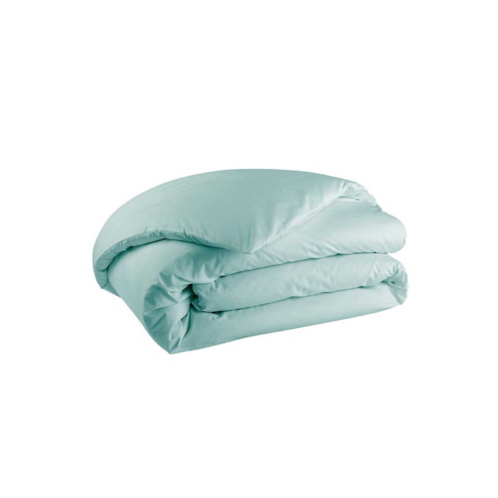 Parure de lit en percale de coton bleu archipel 240x220 - Maisons du Monde