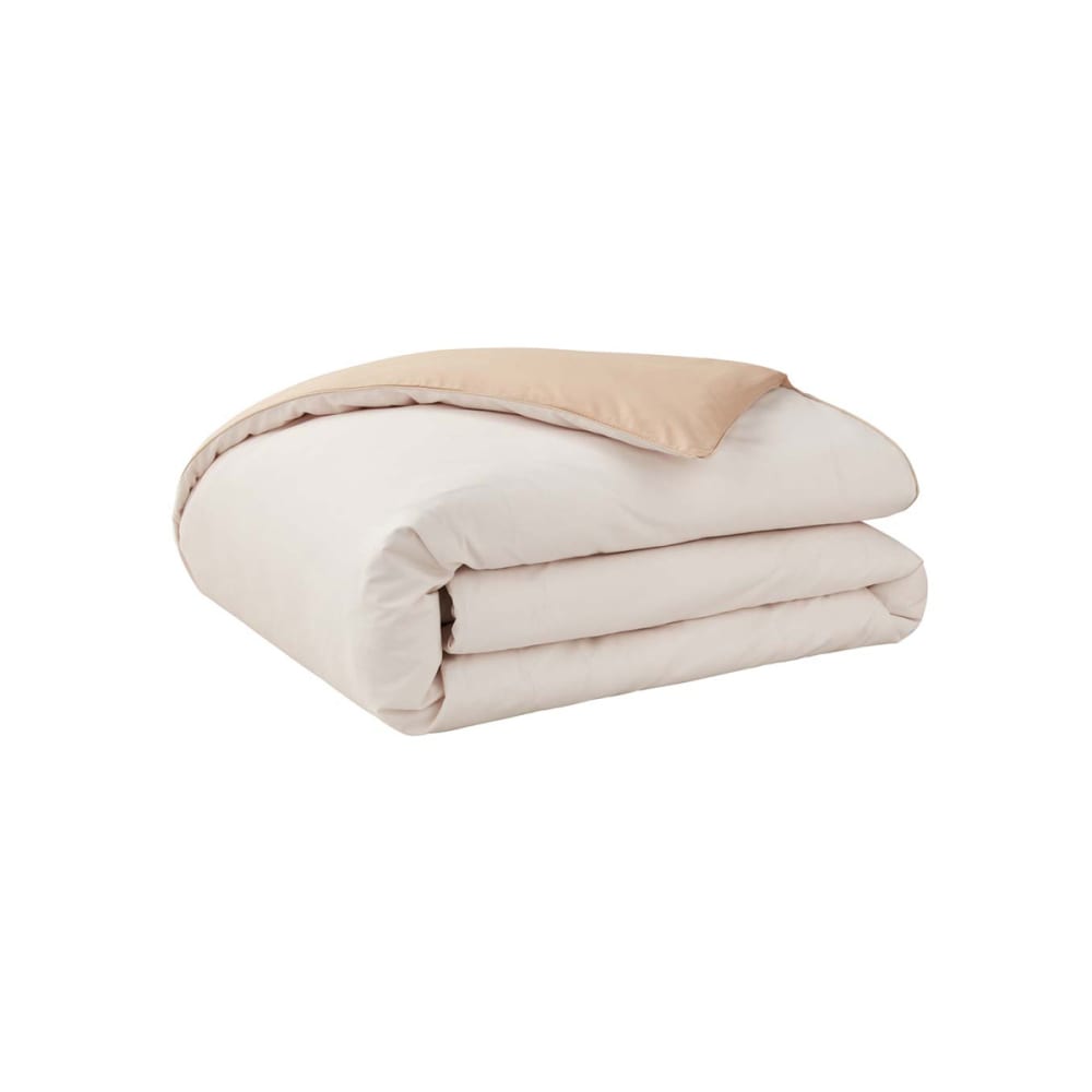 Housse de couette bicolore en coton beige 140x200 - Maisons du Monde