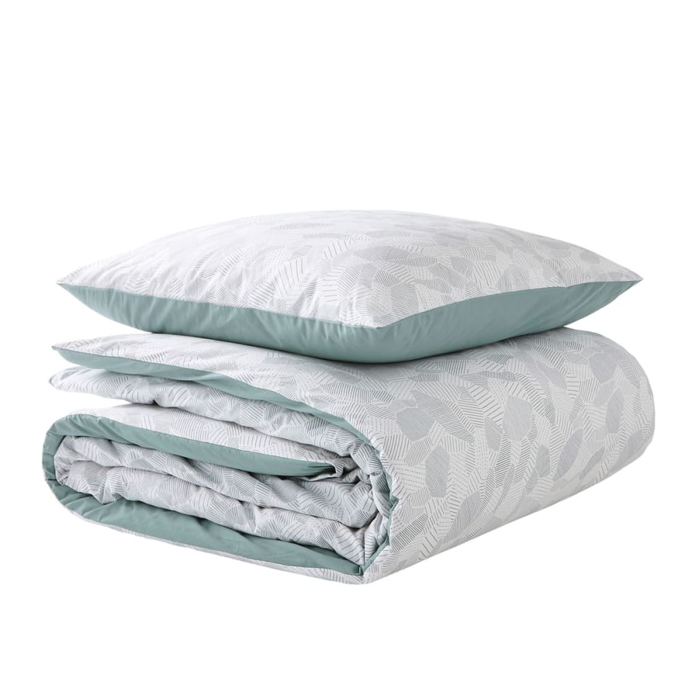 Housse de couette bicolore en coton gris 200x200 — vue 3