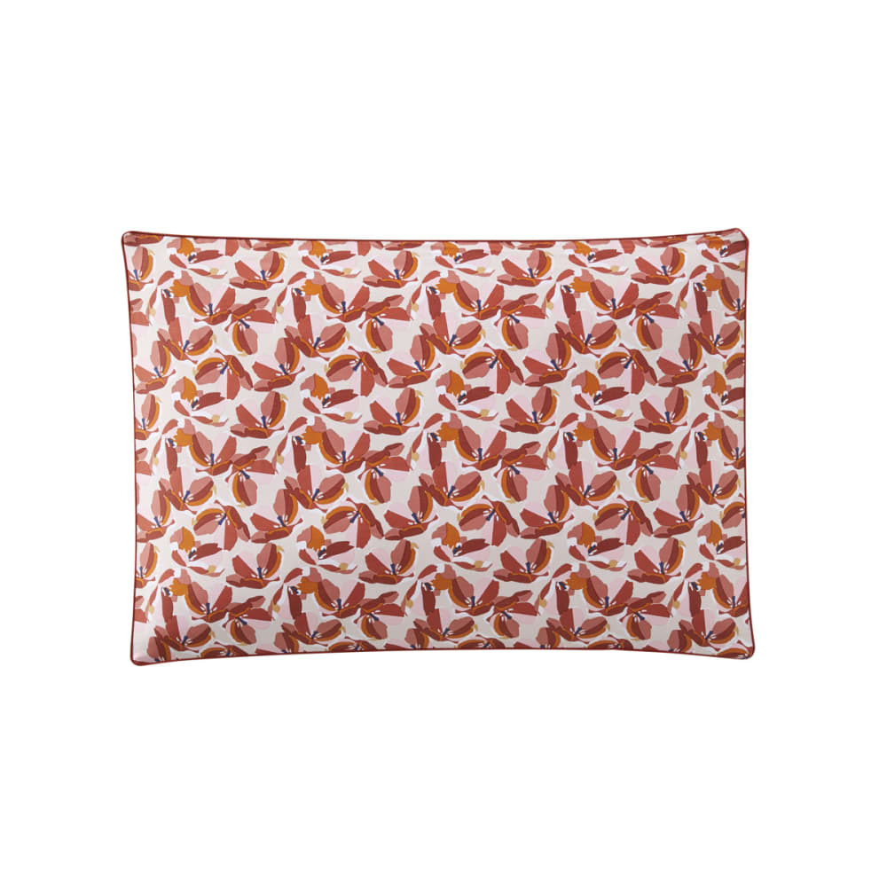 Taie d'oreiller en percale de coton rouge 50x75