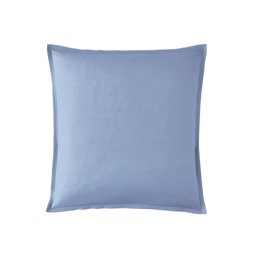 Taie d'oreiller en percale de coton bleu olympe 65x65