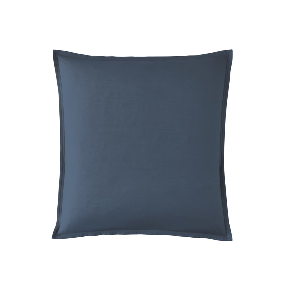 Taie d'oreiller en percale de coton bleu nuit 65x65