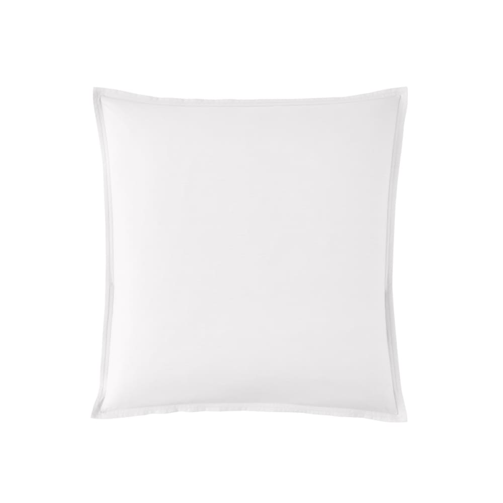 Taie d'oreiller en percale de coton blanc 65x65