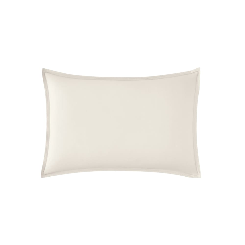 Taie d'oreiller en percale de coton meringue 50x70