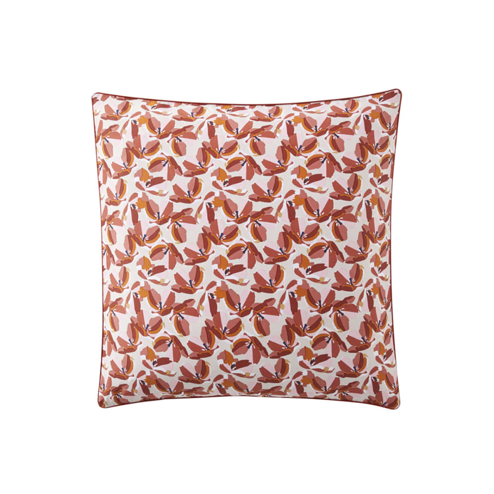 Taie d'oreiller en percale de coton rouge 65x65