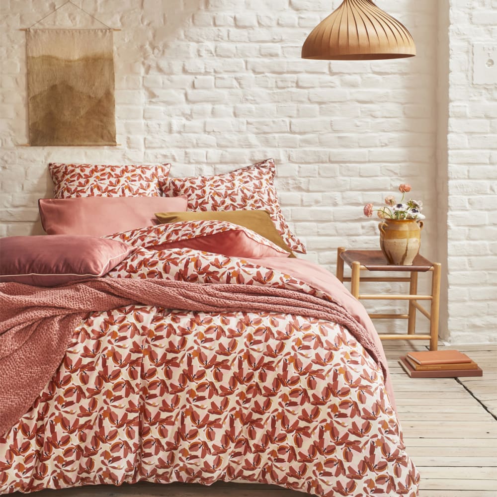 Taie d'oreiller en percale de coton rouge 65x65 — vue 3