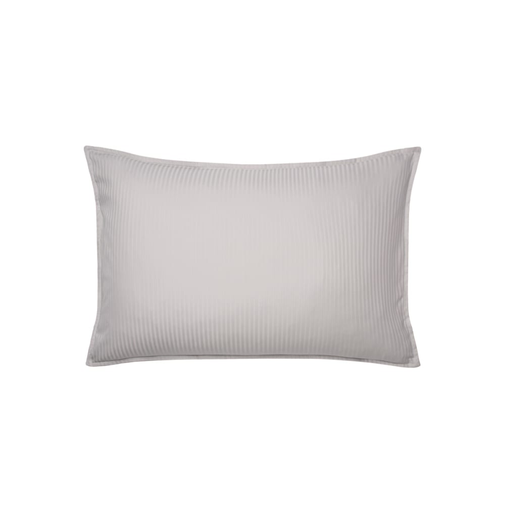 Taie d'oreiller en satin de coton gris 50x75