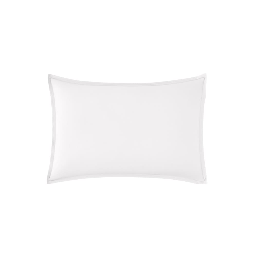Taie d'oreiller en percale de coton blanc 50x70