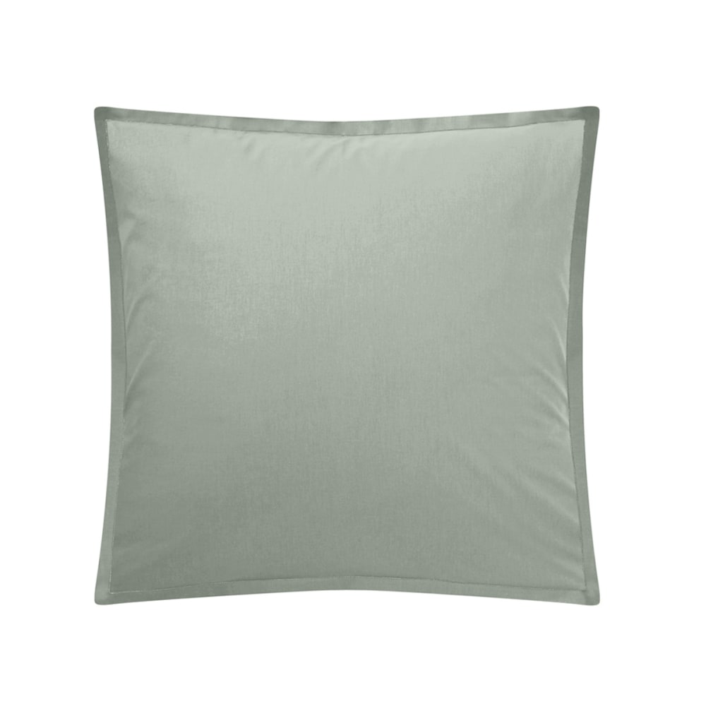Taie d'oreiller en coton vert 65x65