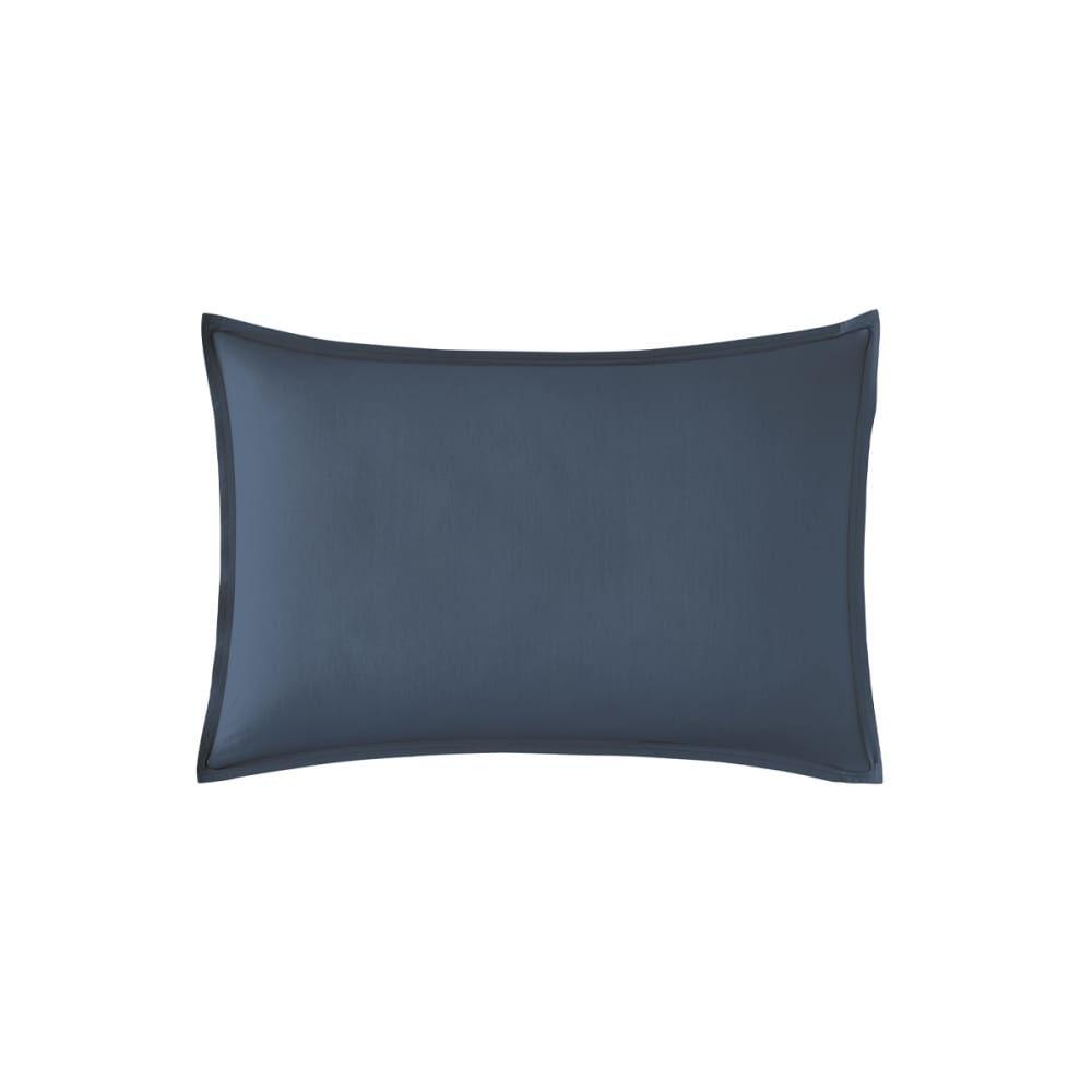 Taie d'oreiller en percale de coton bleu nuit 50x70