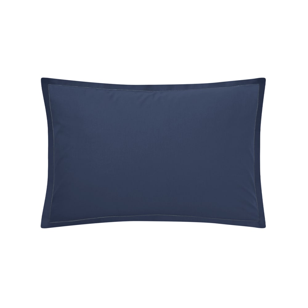 Taie d'oreiller en coton bleu 50x70