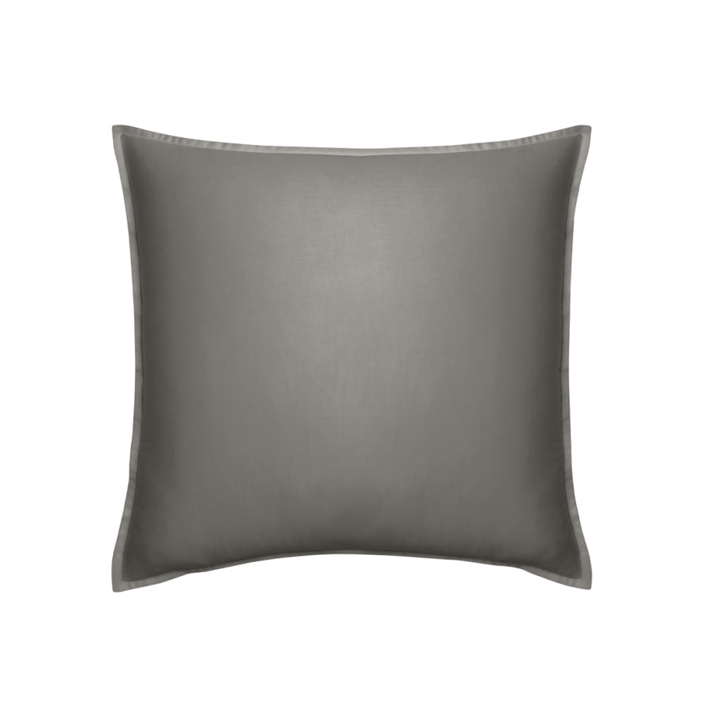 Taie d'oreiller en satin de coton gris 65x65