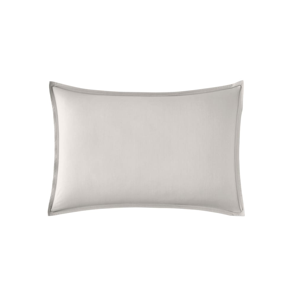 Taie d'oreiller en percale de coton gris perle 50x70