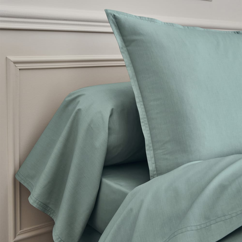 Taie d'oreiller en percale de coton bleu archipel 50x70 — vue 4