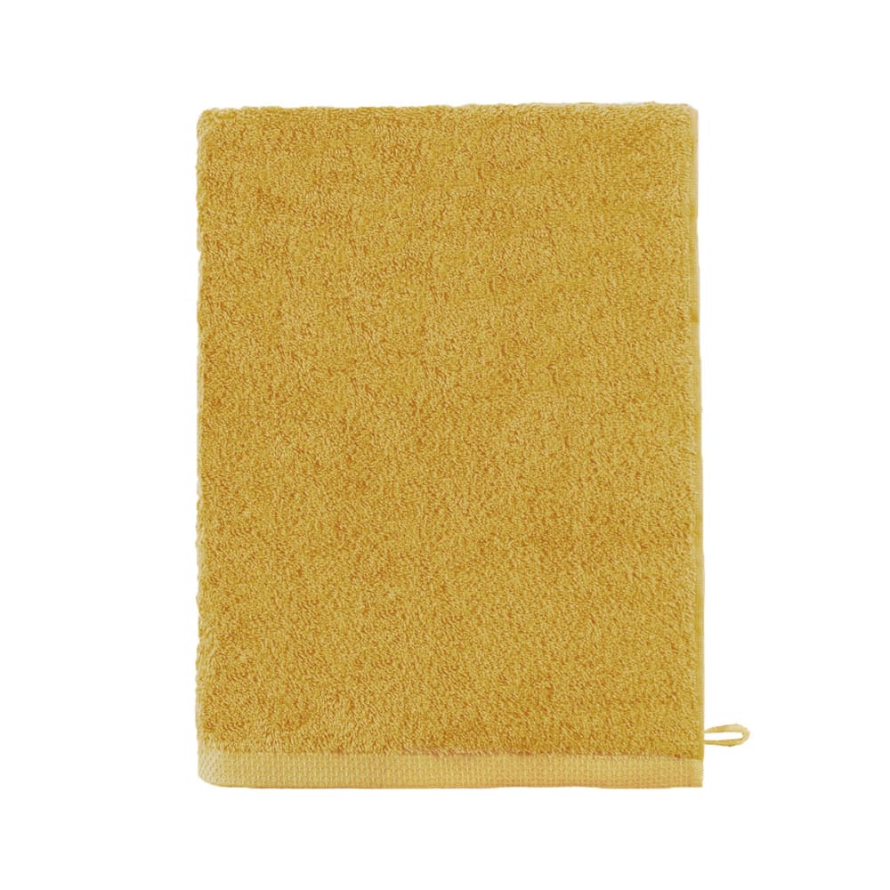 Gant de toilette en coton safran 16x21