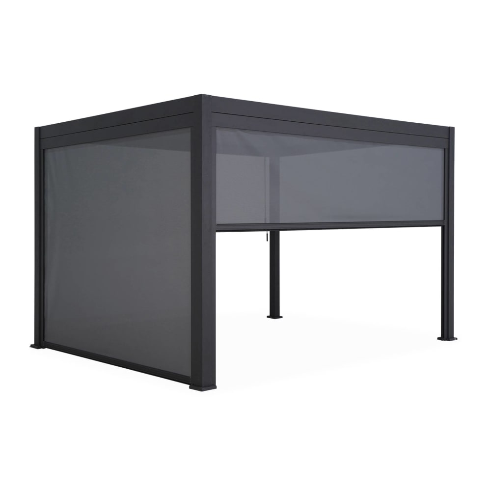 Pergola bioclimatique + store 3m + store 4m - Maisons du Monde