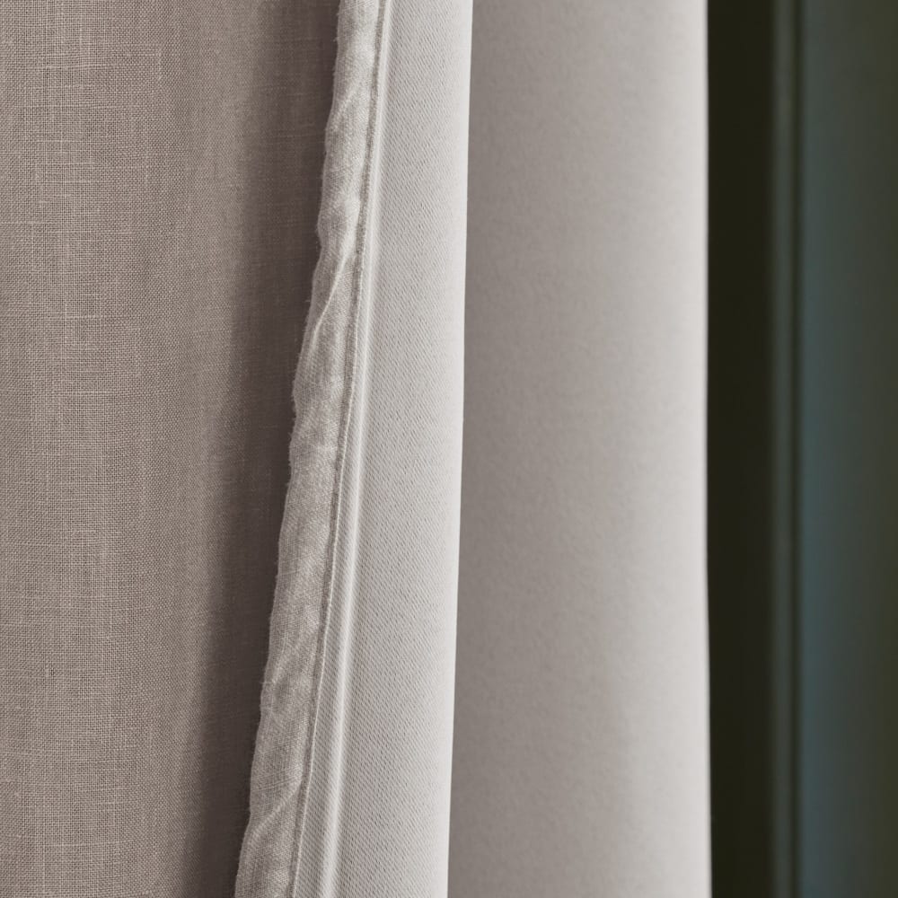 Rideau en lin beige 340x270 cm - Maisons du Monde