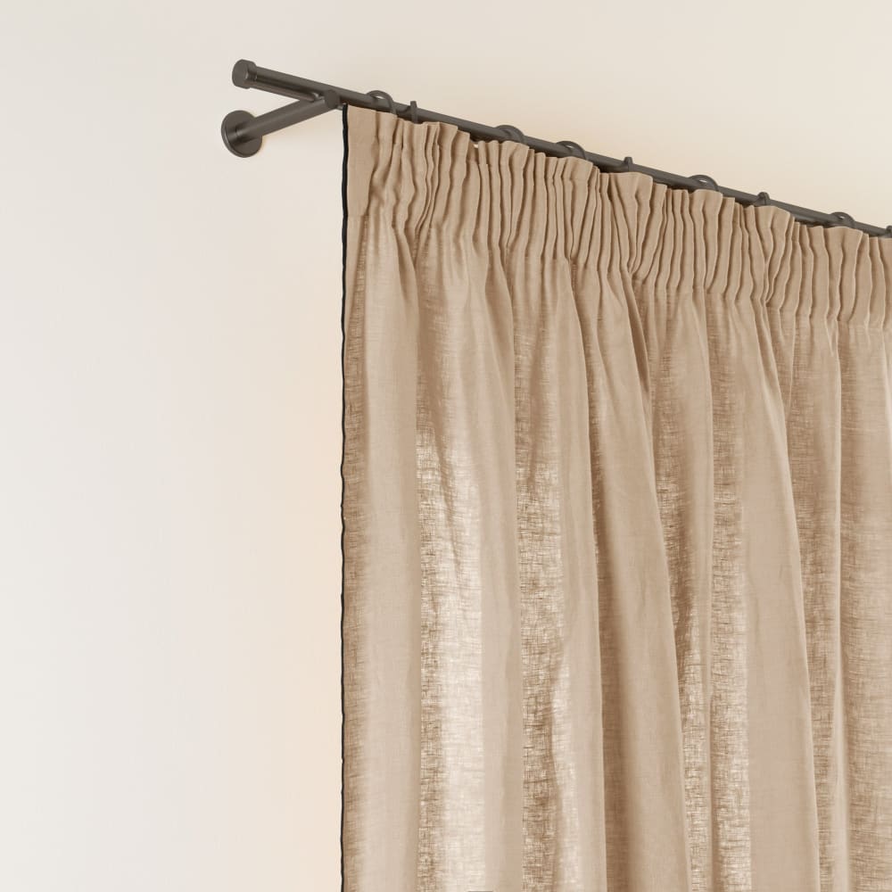 Rideau en lin beige 144x280 cm - Maisons du Monde