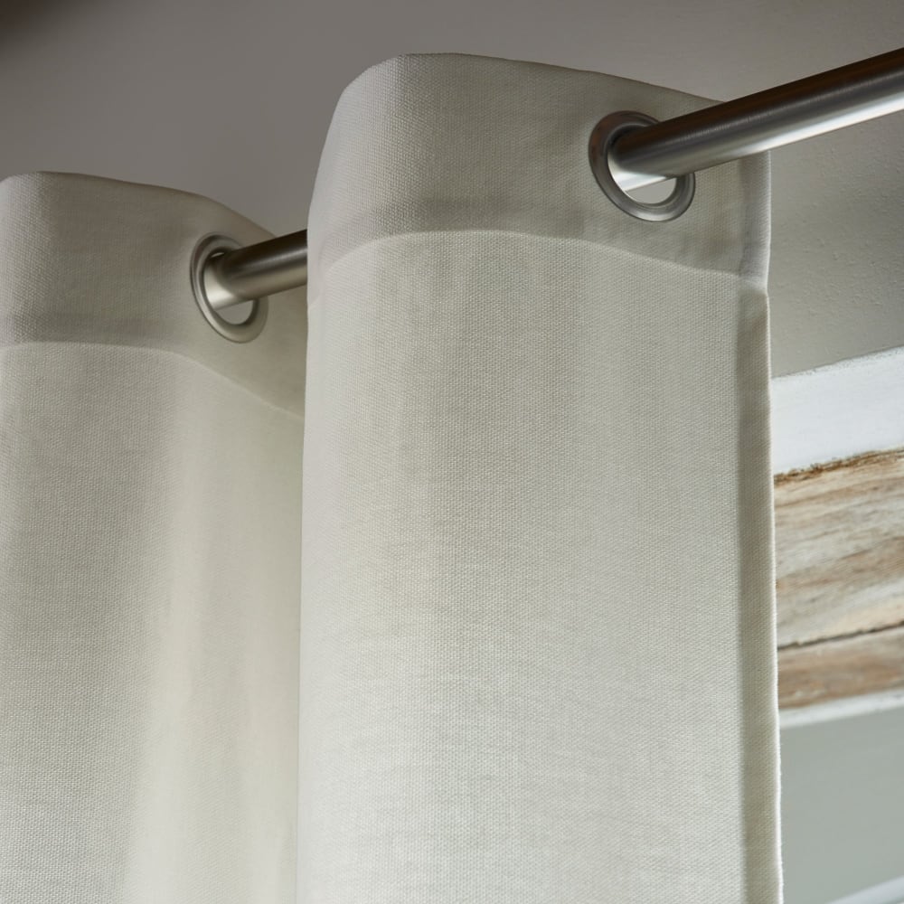 Rideau en coton blanc 145x270 cm - Maisons du Monde