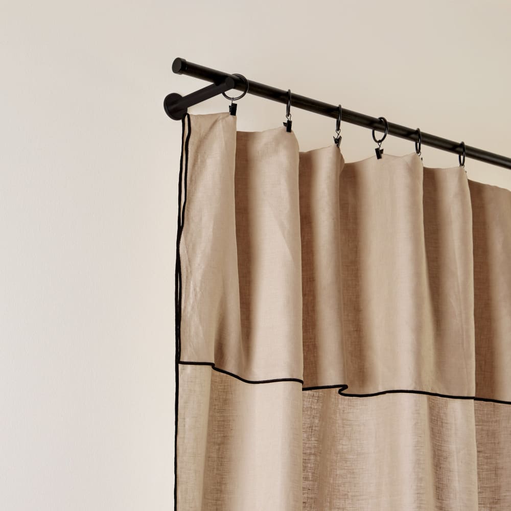 Rideau en lin beige 150x350 cm - Maisons du Monde