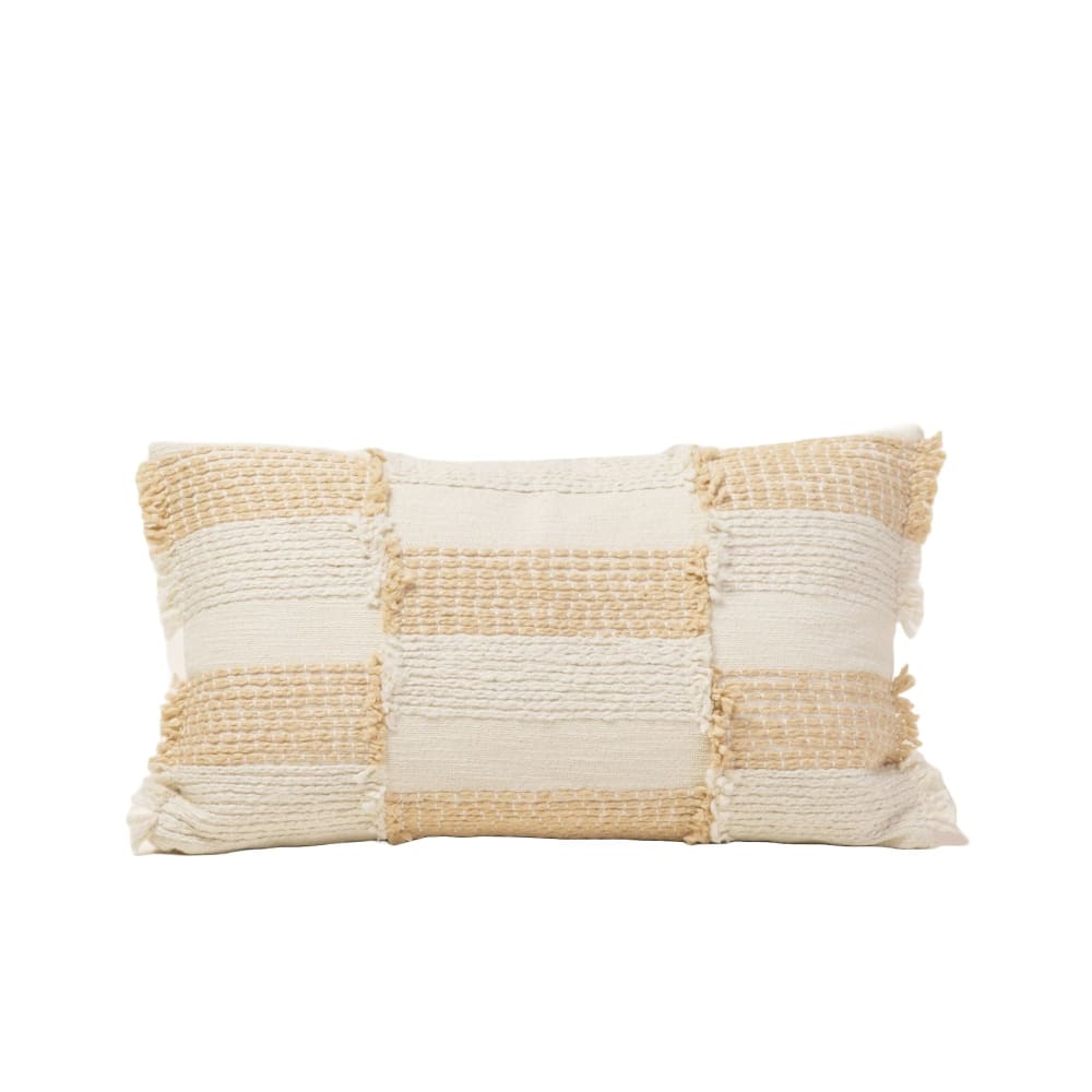 Madura Housse de coussin en coton naturel 28x47 cm style contemporain Beige