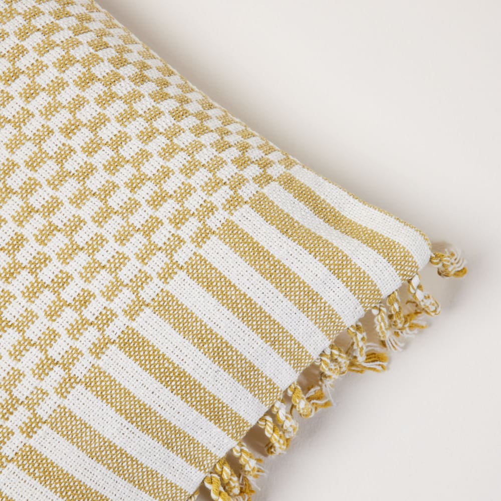 Housse de coussin en coton jaune 40x40 cm - Maisons du Monde