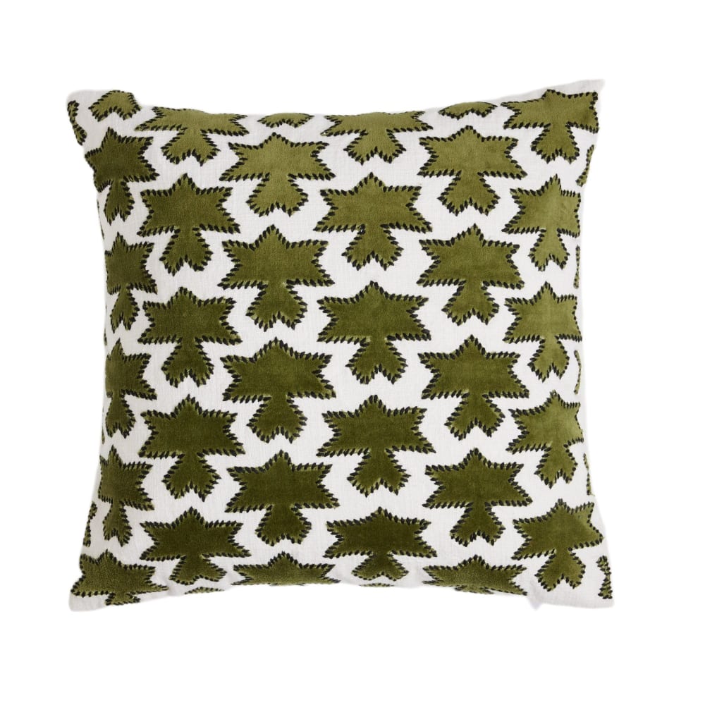 Housse de coussin en coton vert 40x40 cm