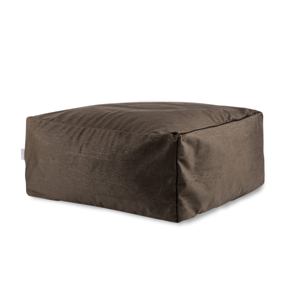 Pouf velours marron 50x50x25 cm Pouf velours marron 50x50x25 cm