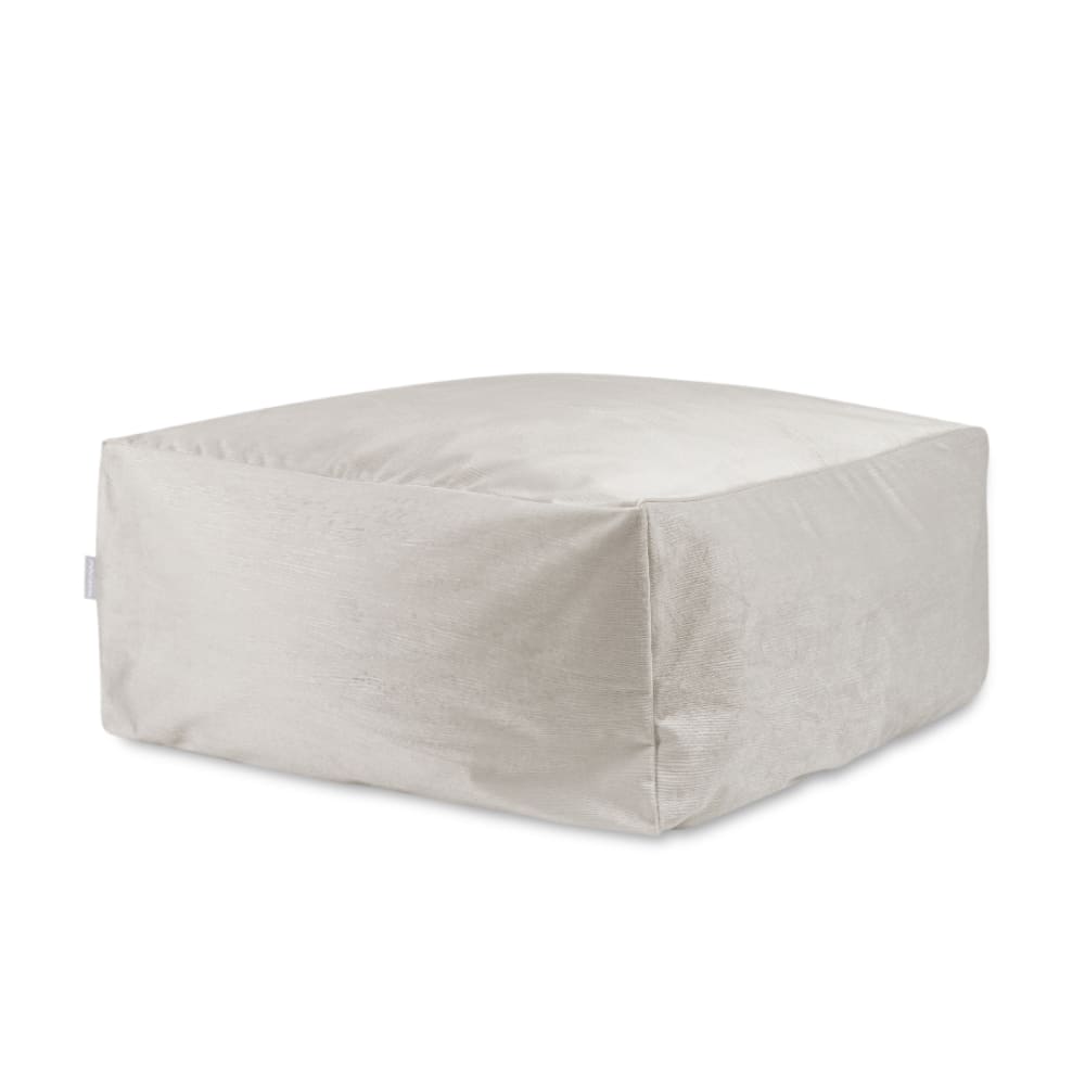 Pouf velours blanc cassé 50x50x25 cm Pouf velours blanc cassé 50x50x25 cm