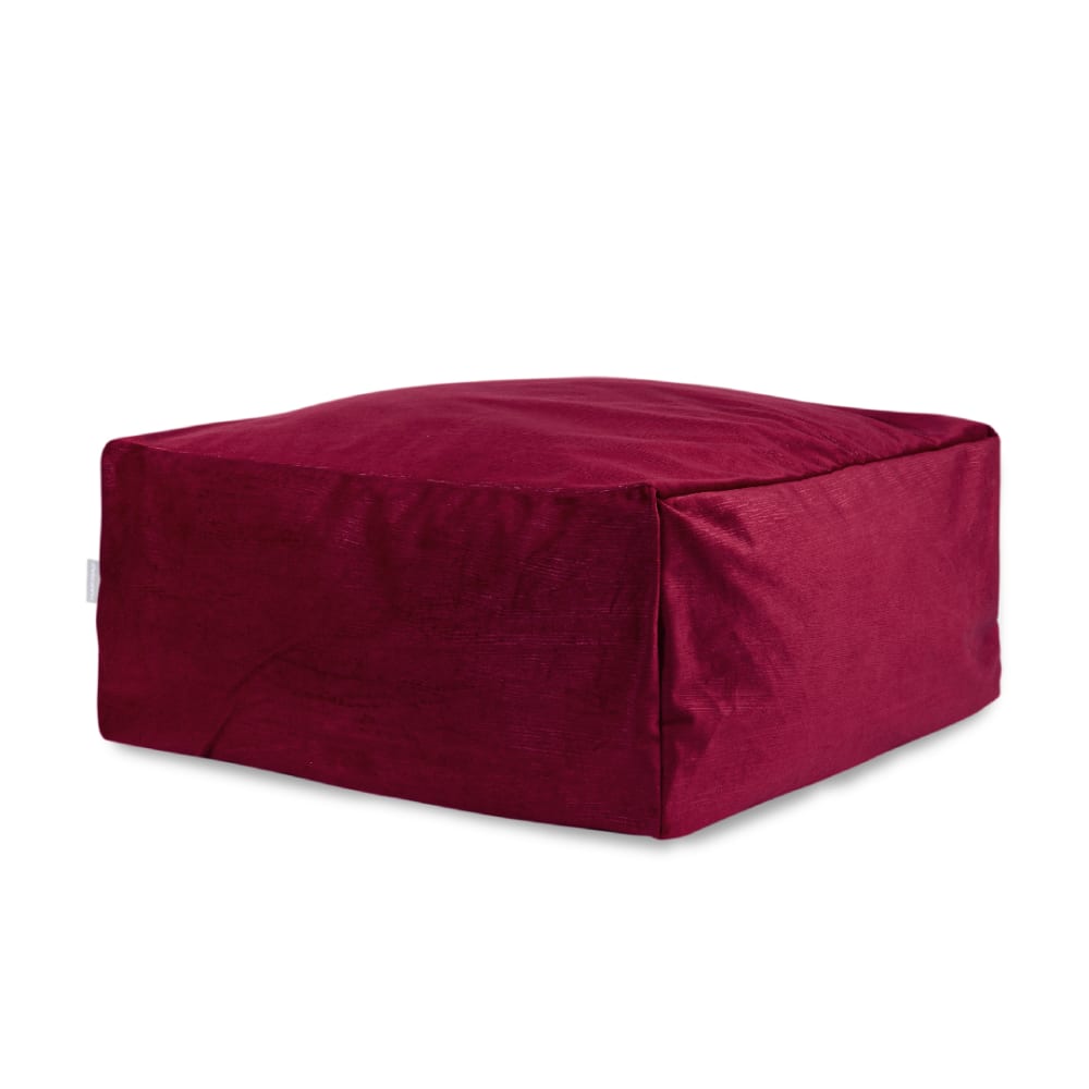 Pouf velours rubis 50x50x25 cm Pouf velours rubis 50x50x25 cm