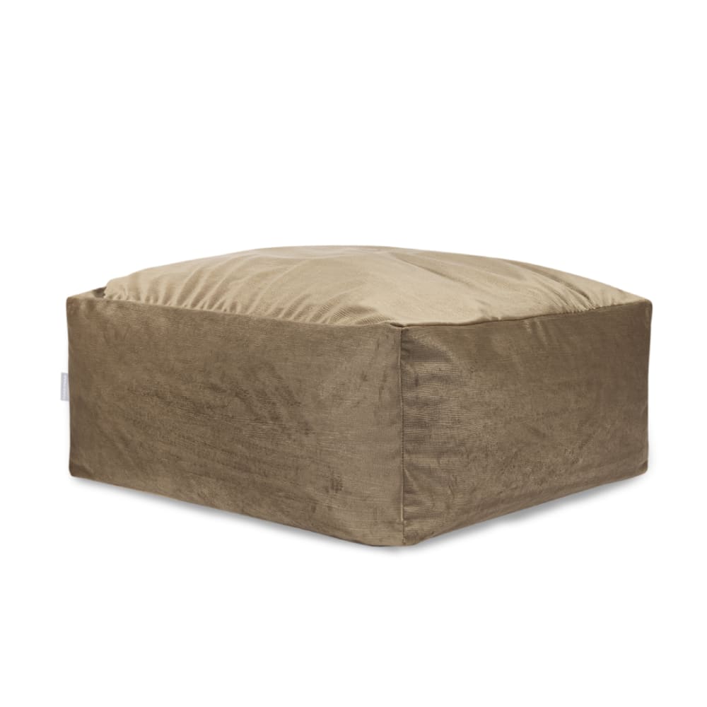Pouf velours noyer 50x50x25 cm Pouf velours noyer 50x50x25 cm