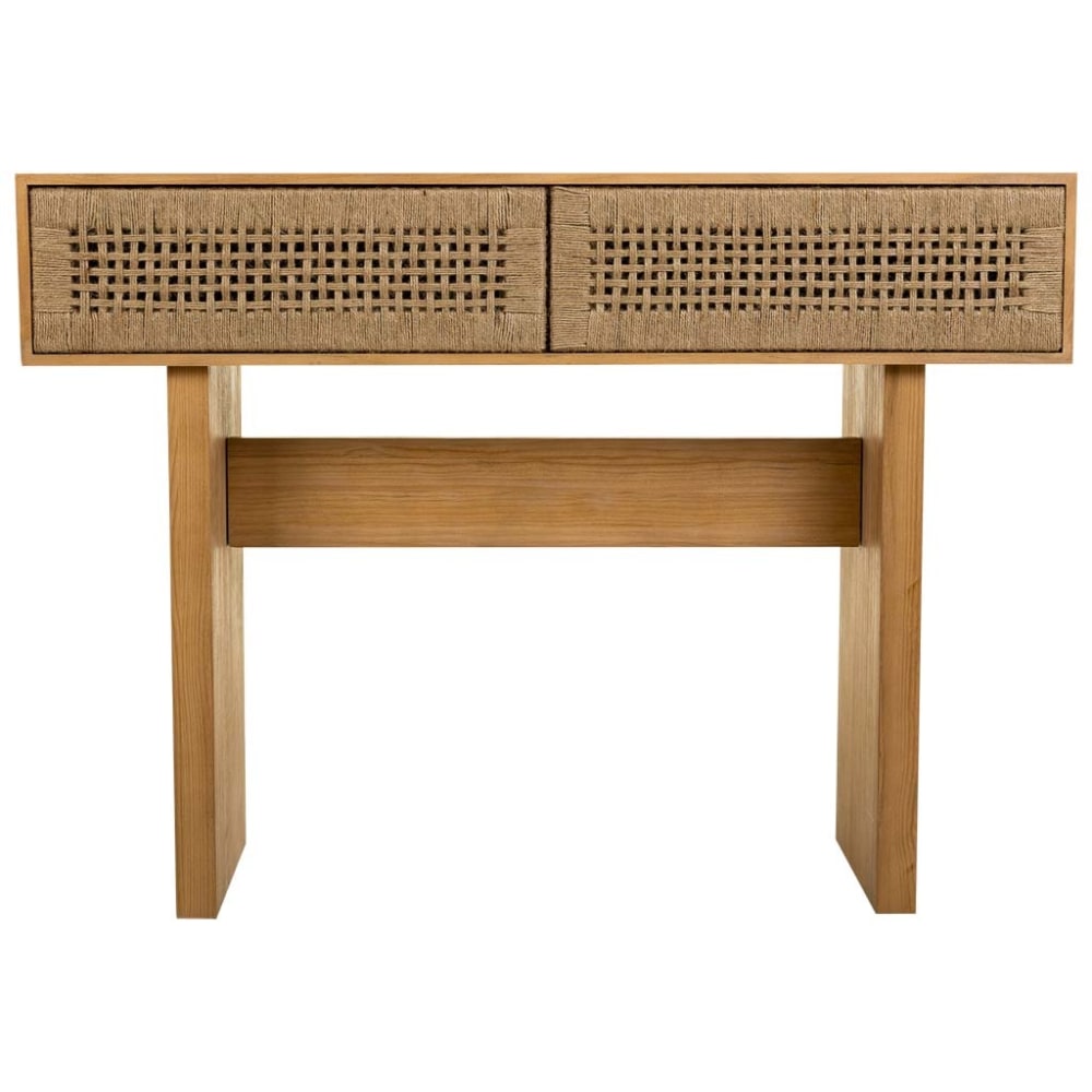 Console en bois et corde tressée marron 110x36x77h - Maisons du Monde